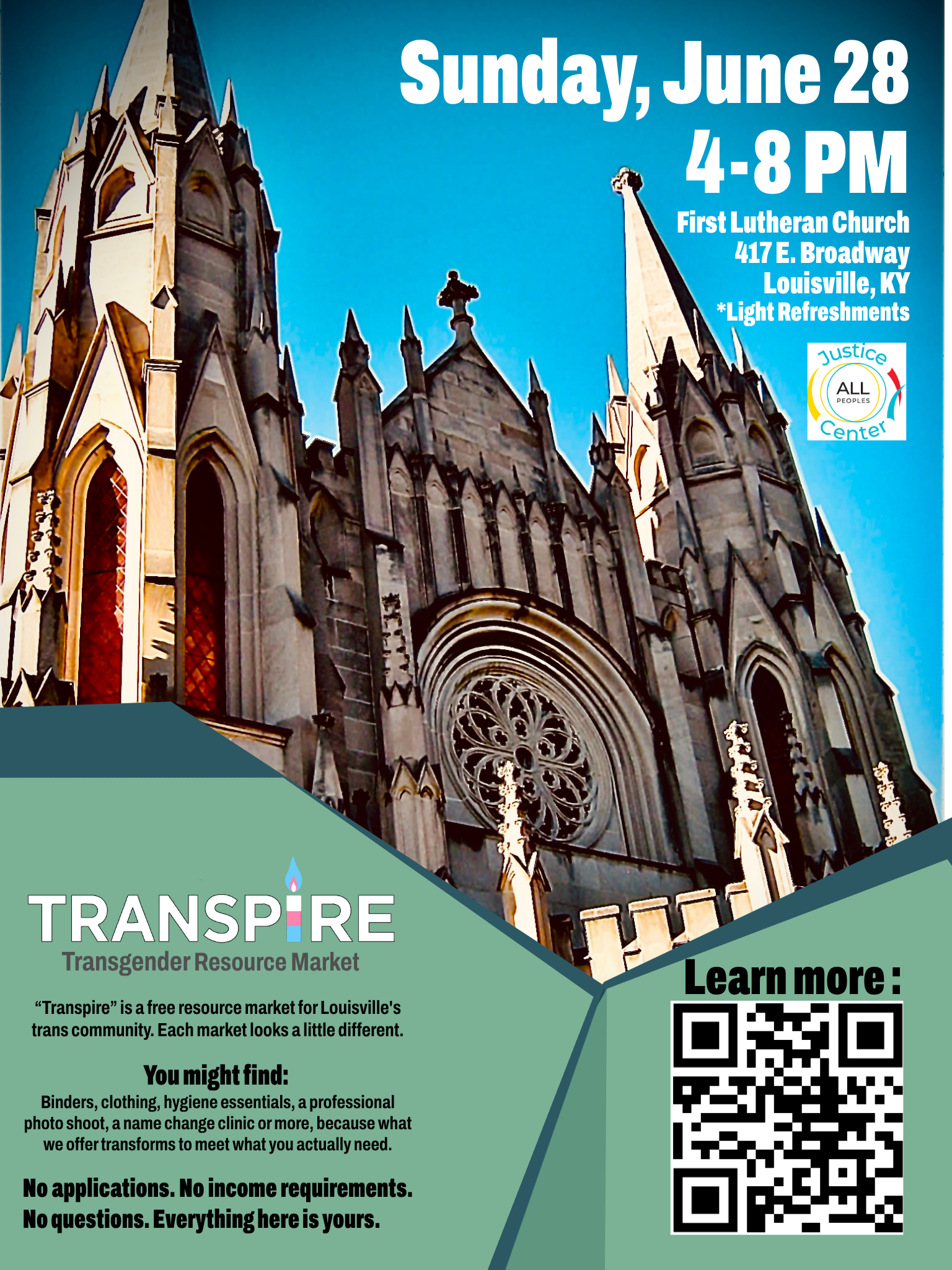 Volunteer recruitment flyer with website link